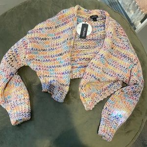 Colorful cardigan sweater